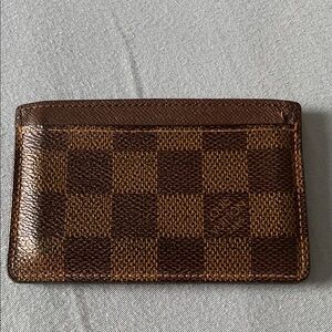 Louis Vuitton Damien Dark Brown Checkered Card Holder